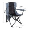 Sillón director plegable Waterdog CHA75052 negro Medidas del sillón plegable Waterdog CHA75052 negro