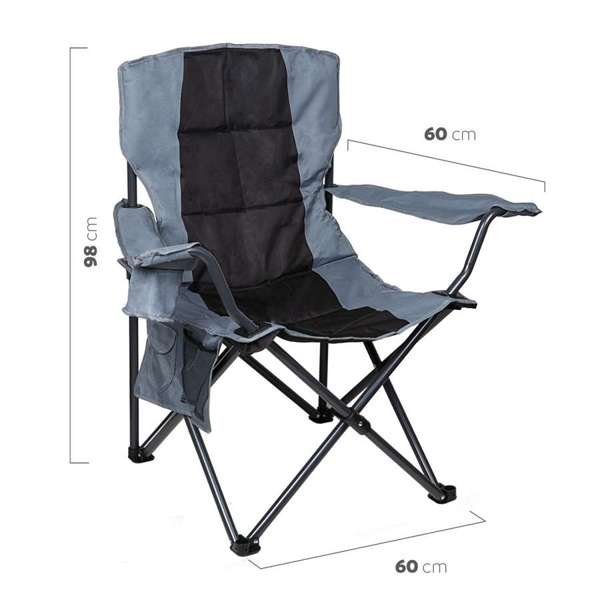Sillón director plegable Waterdog CHA75052 negro Medidas del sillón plegable Waterdog CHA75052 negro