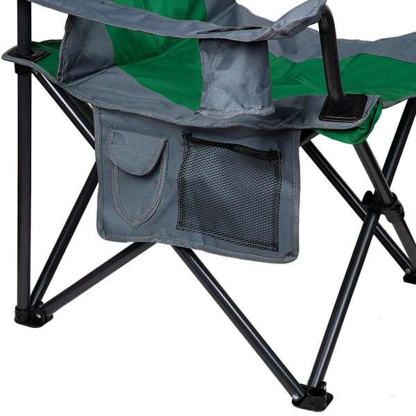 Sillón director plegable Waterdog CHA75052 verde Detalle del apoyabrazos del sillón Waterdog CHA75052 verde