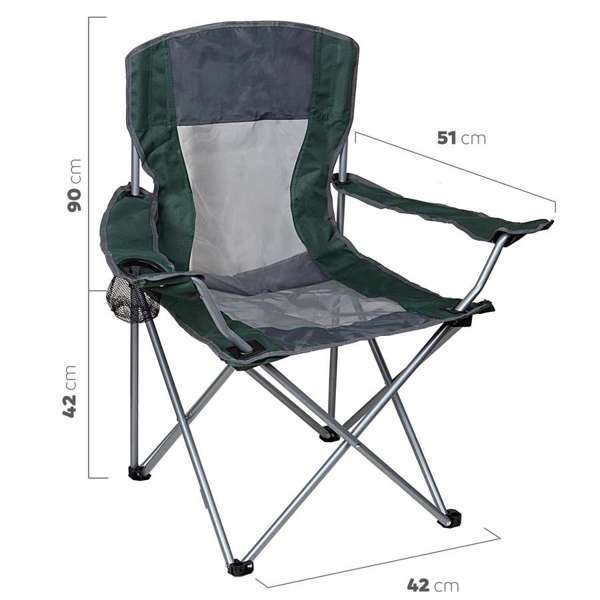 Sillón director plegable Waterdog CHA96086 verde Medidas del sillón plegable Waterdog CHA96086 verde