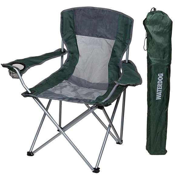 Sillón director plegable Waterdog CHA96086 verde Sillón Waterdog CHA96086 verde junto a su funda