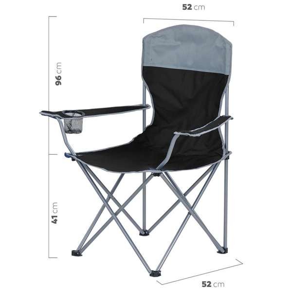 Medidas del sillón plegable Waterdog Sillon2 negro