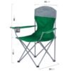 Medidas del sillón plegable Waterdog Sillon2 verde
