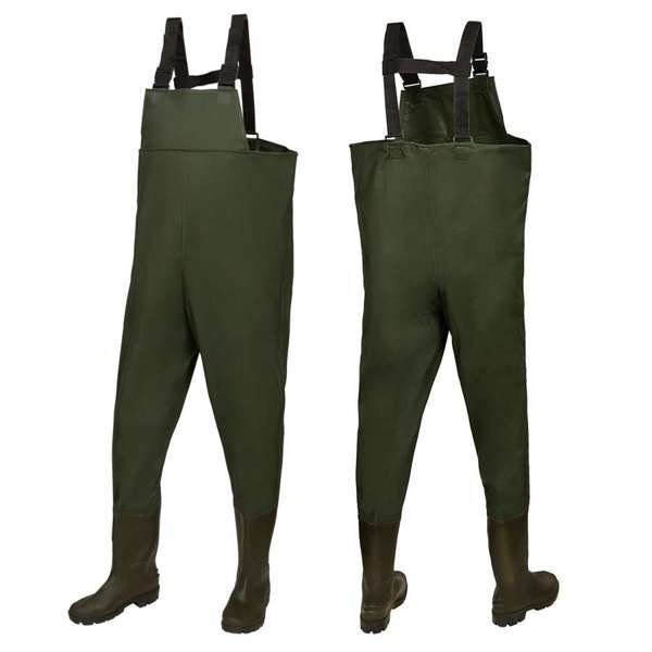 Wader con botas Waterdog N10200520 verde Wader con botas Waterdog N10200520 verde, vista de frente y espalda